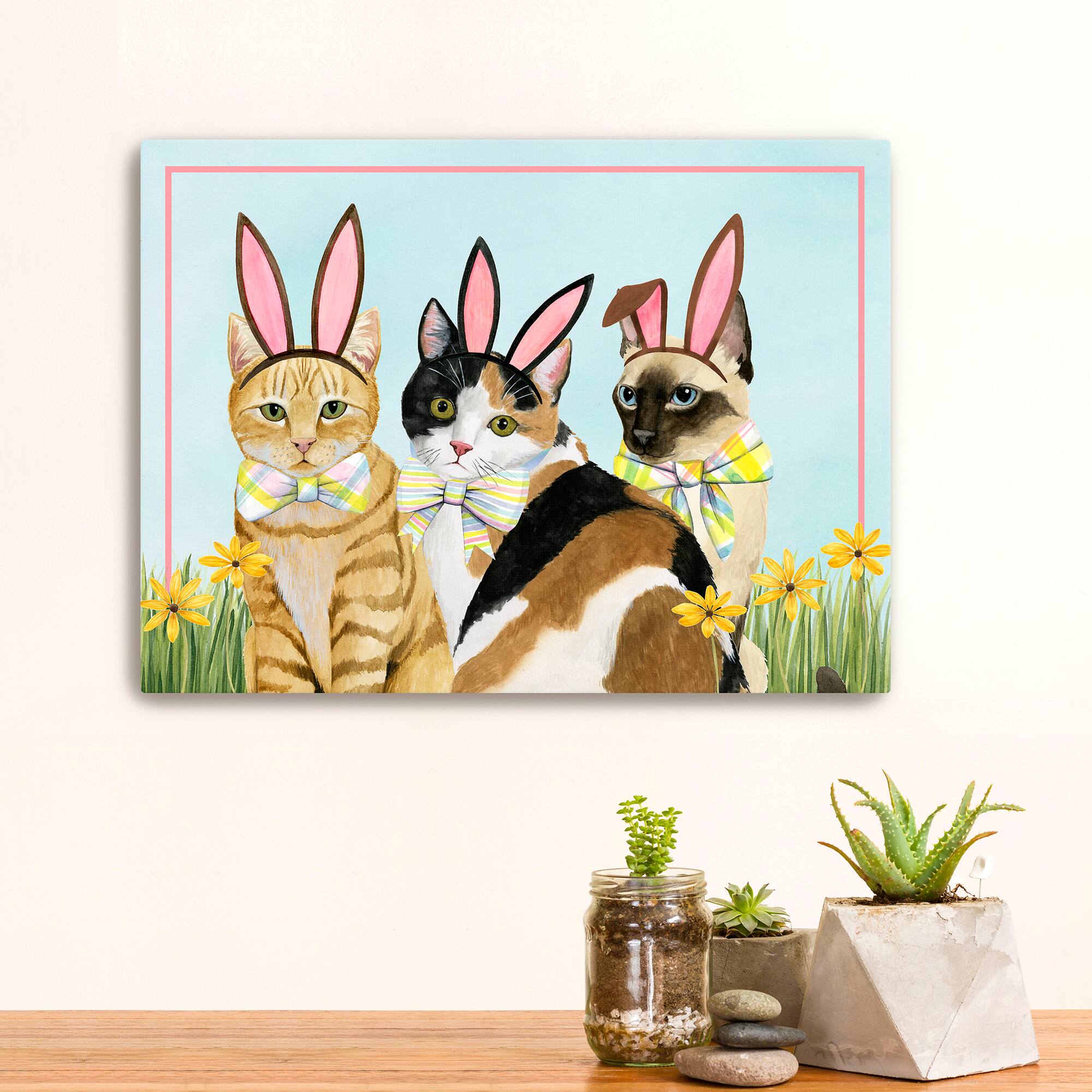 Lumaprints Easter Cats I Canvas Giclée Art